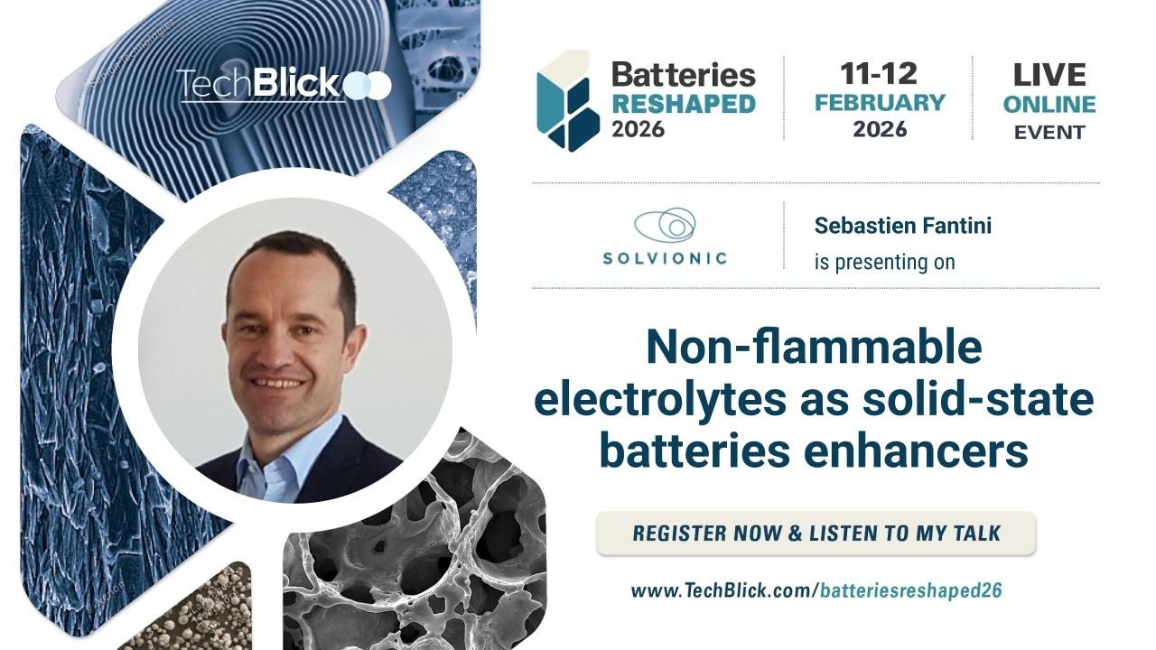 “Non-flammable Solviolyte® electrolytes as solid-state batteries boosters” diffusé en streaming